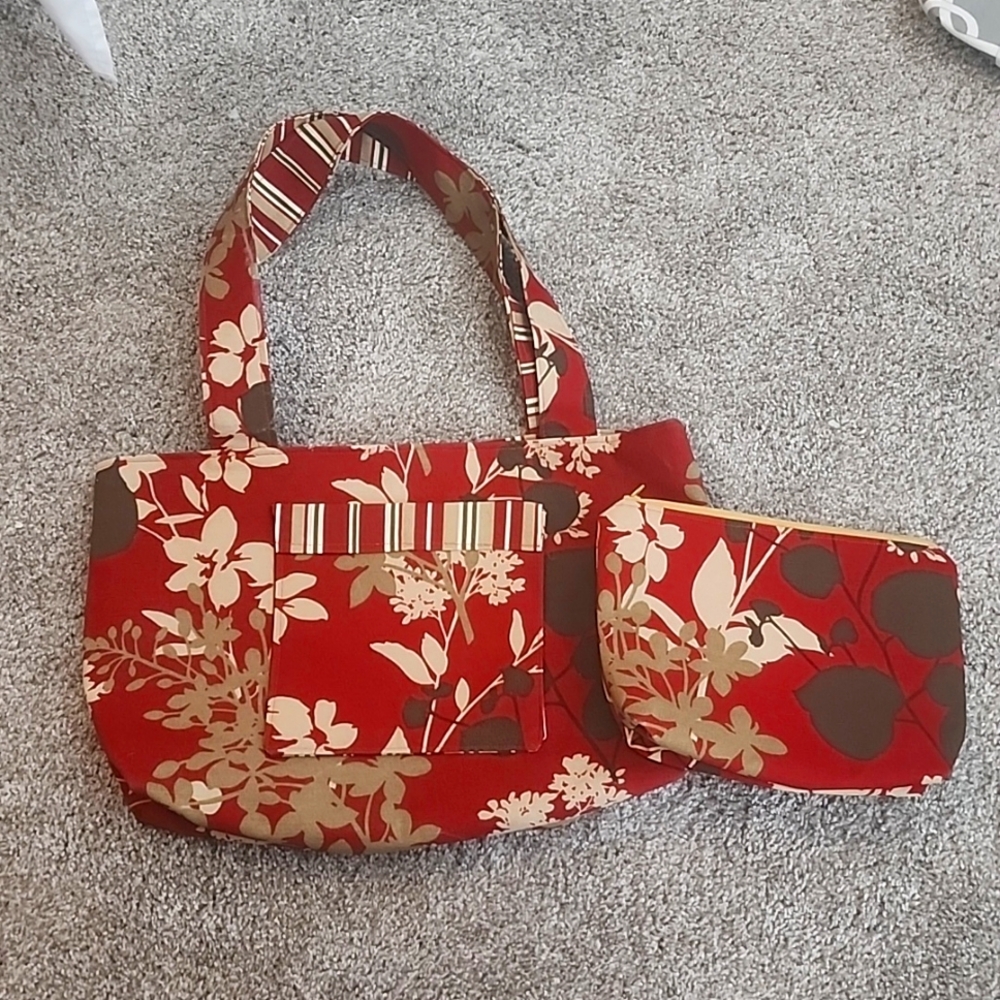 Handmade purse and makeup bag